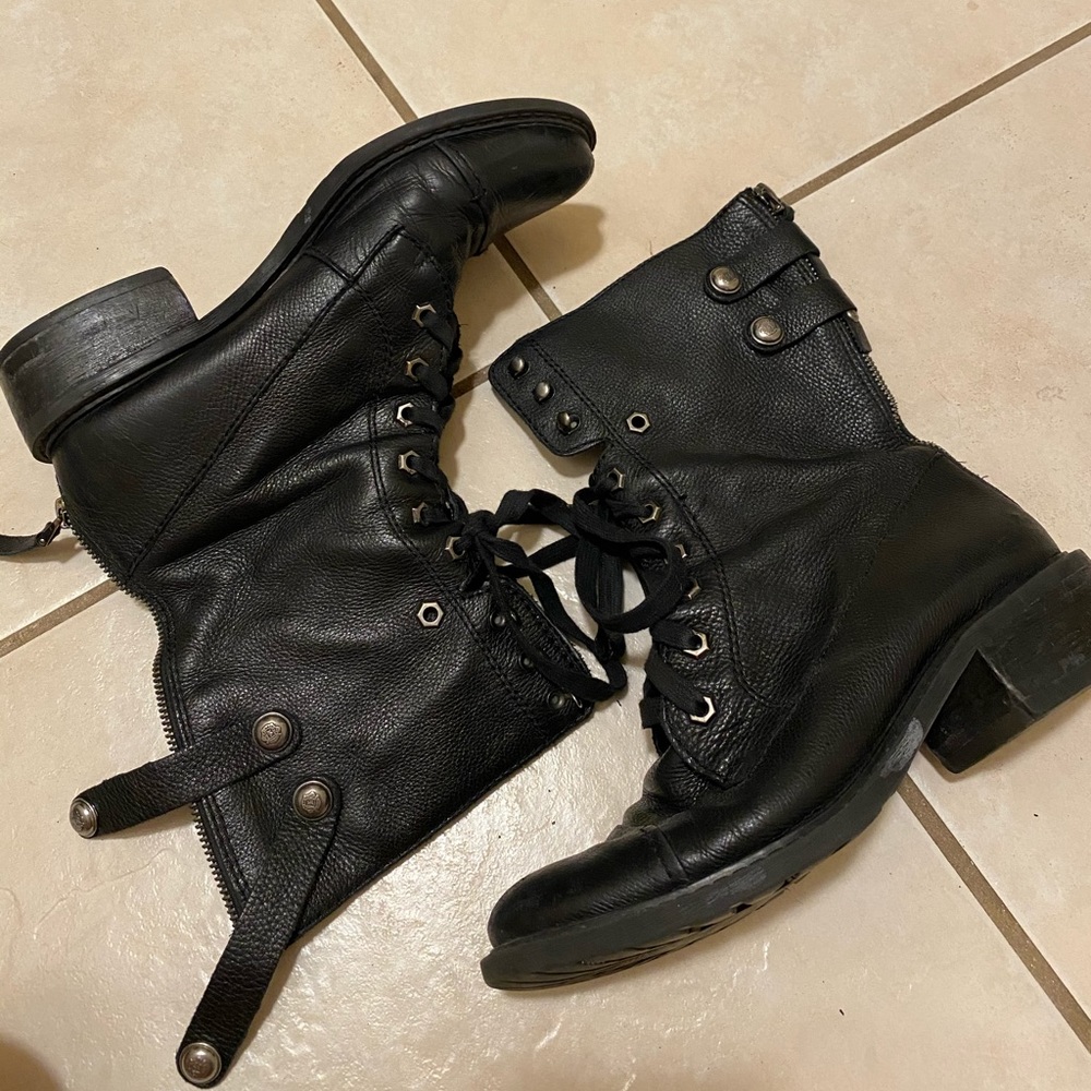 Sam Edelman Leather Combat Boots